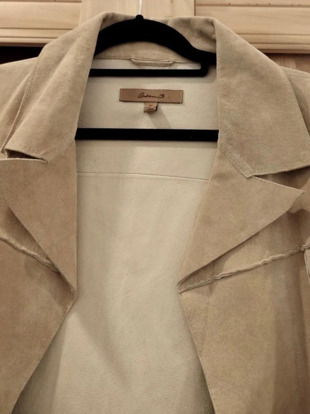 ARDEN B- TAN SUEDE BELTED TRENCH JACKET Vintage Y2K Western Size MEDIUM